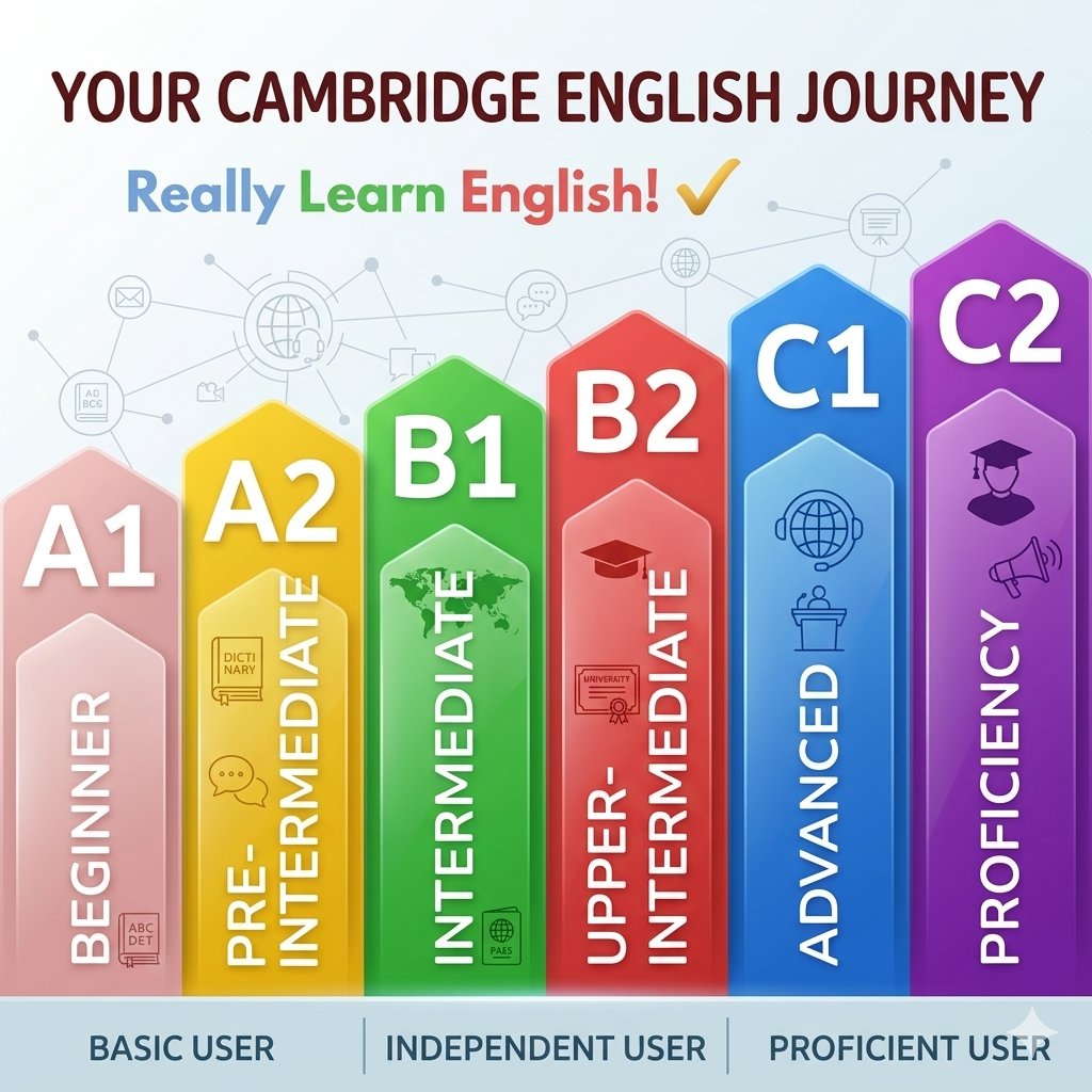 Your Cambridge English Journey — CEFR levels from A1 Beginner to C2 Proficiency